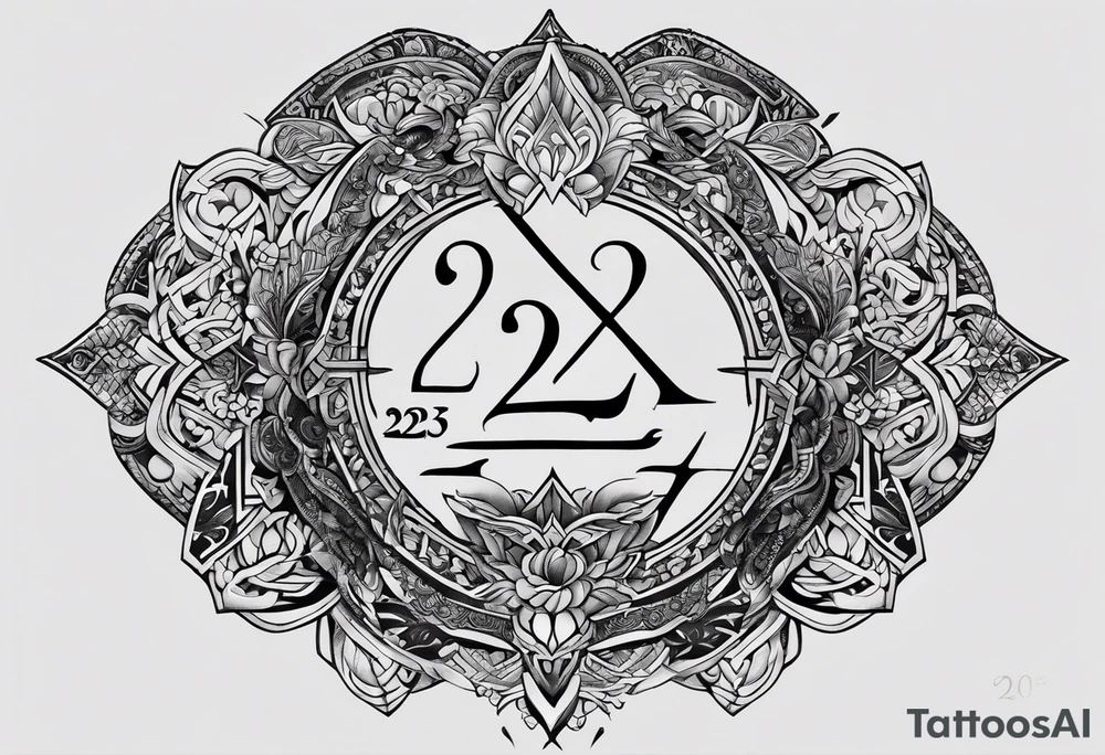 a simple small tattoo about surrendering, relinquishing control, and accepting destiny/fate. somehow this tattoo also incorporates the number 222 or three separate 2s into it tattoo idea