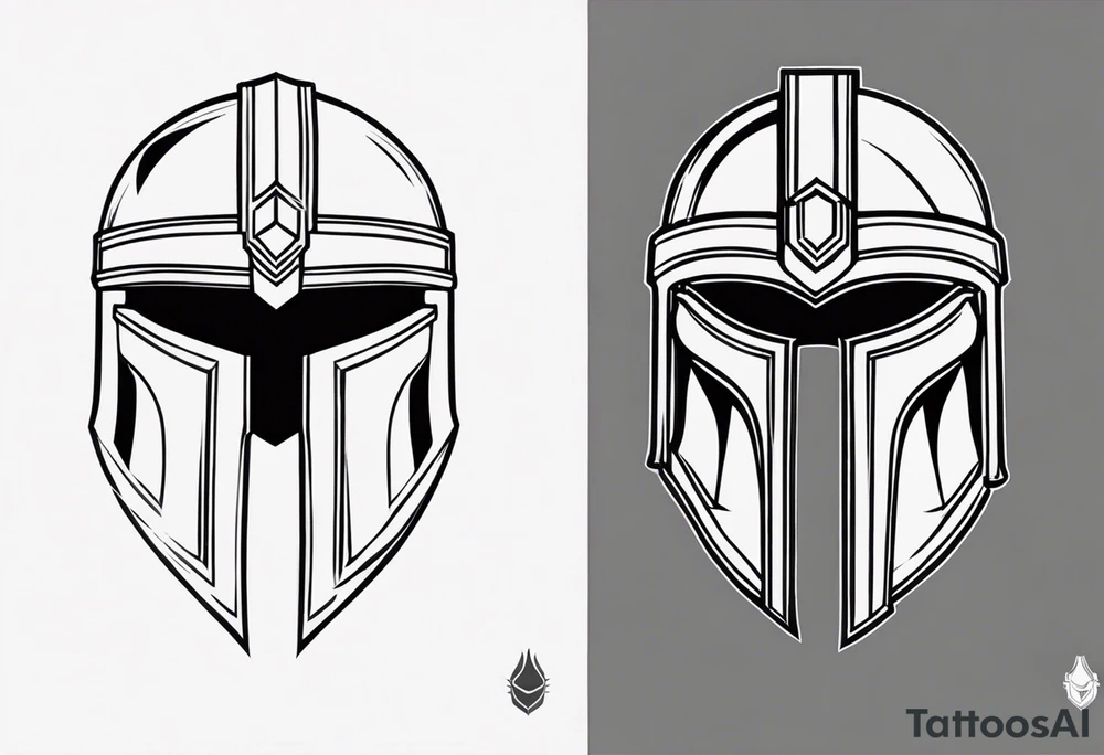 Spartan helmet tattoo idea