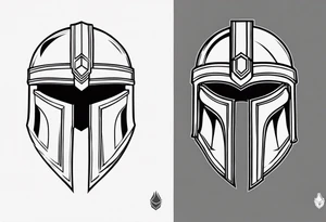 Spartan helmet tattoo idea