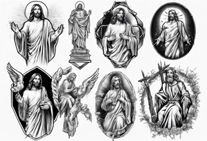 Jesus statue tattoo idea