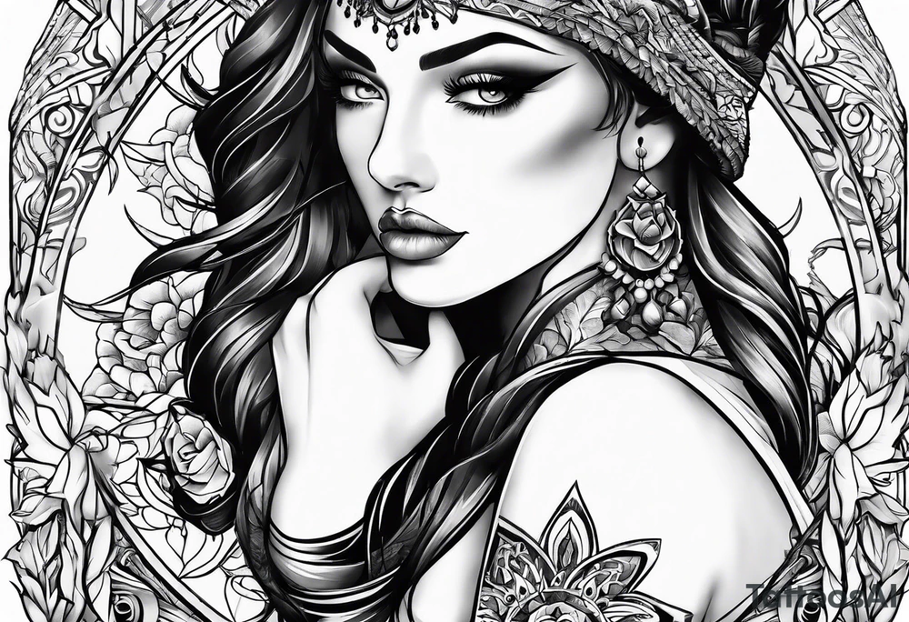 shape of the body tattoo idea