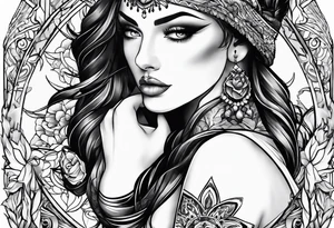 shape of the body tattoo idea