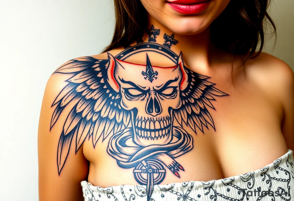 uma tatuagem que expresse a filosofia do bem e do mal tattoo idea