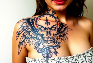 uma tatuagem que expresse a filosofia do bem e do mal tattoo idea