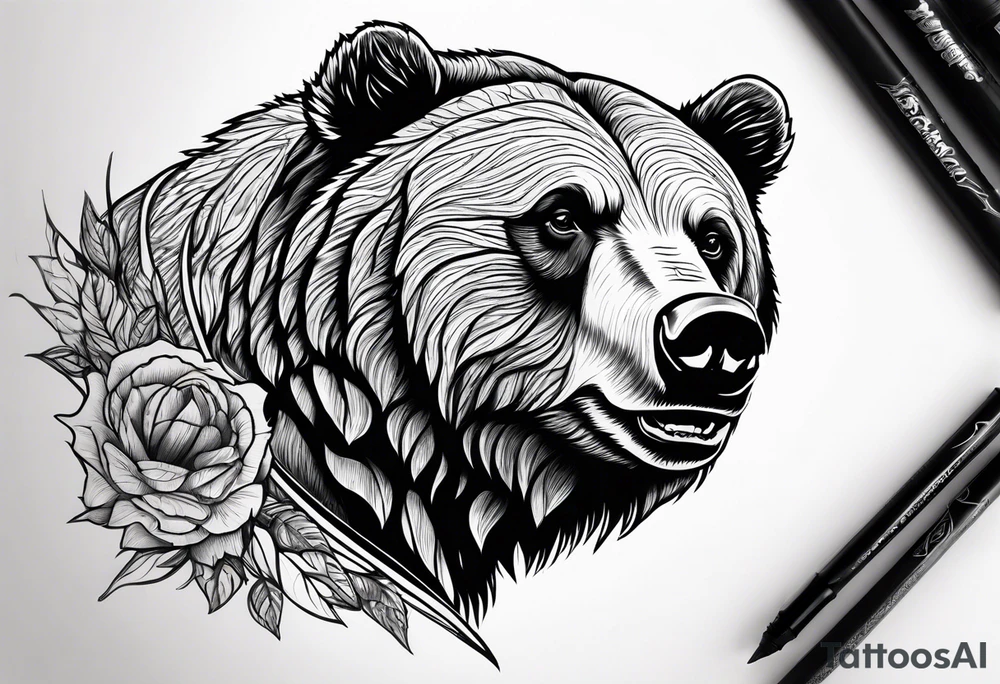Grizzly bear tattoo idea