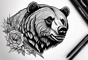 Grizzly bear tattoo idea
