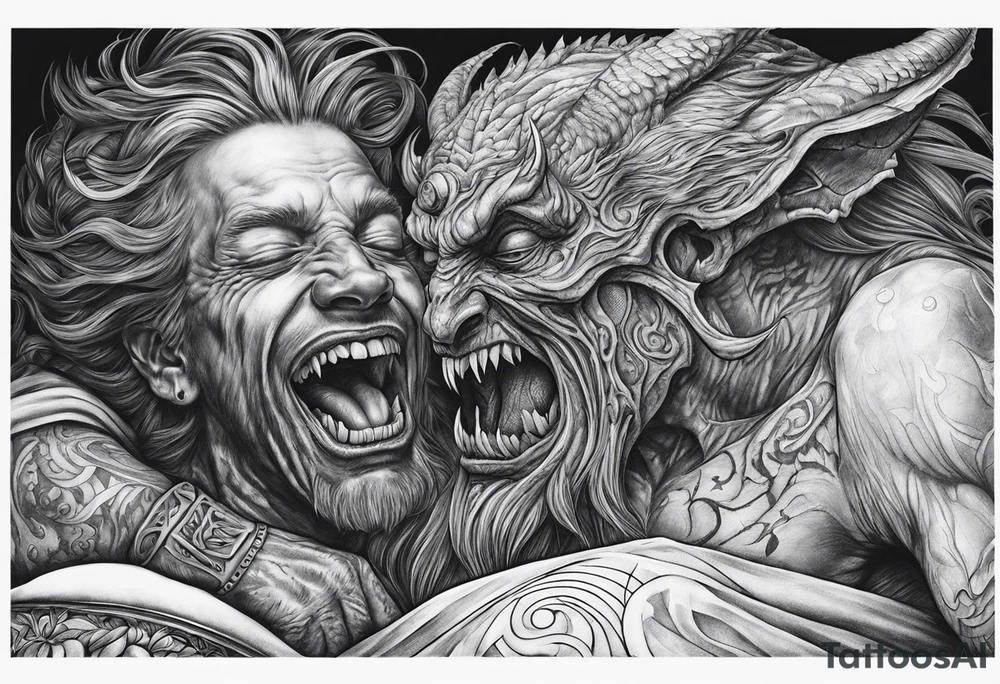 Sleep paralysis demon feeding on a soul tattoo idea