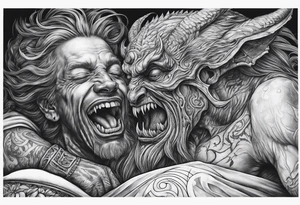 Sleep paralysis demon feeding on a soul tattoo idea