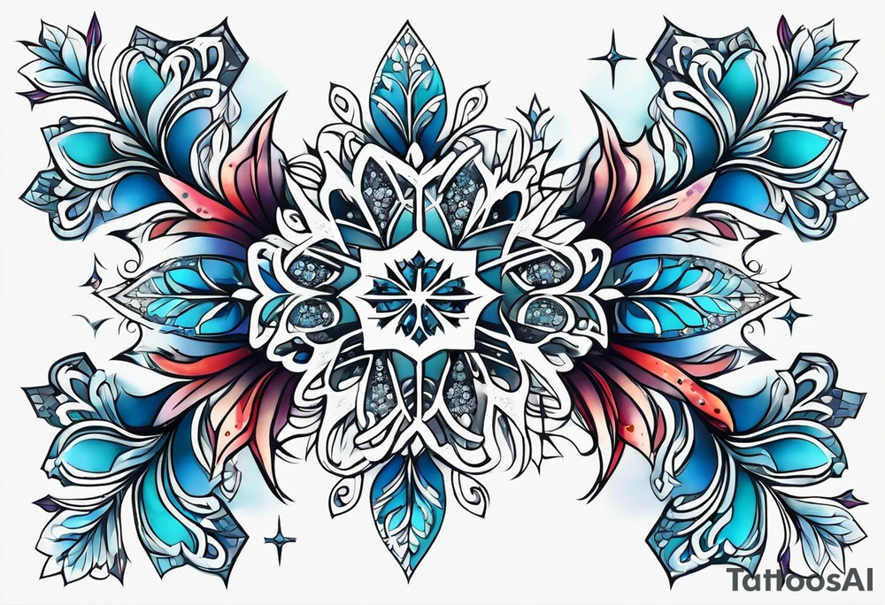 snowflake tattoo idea