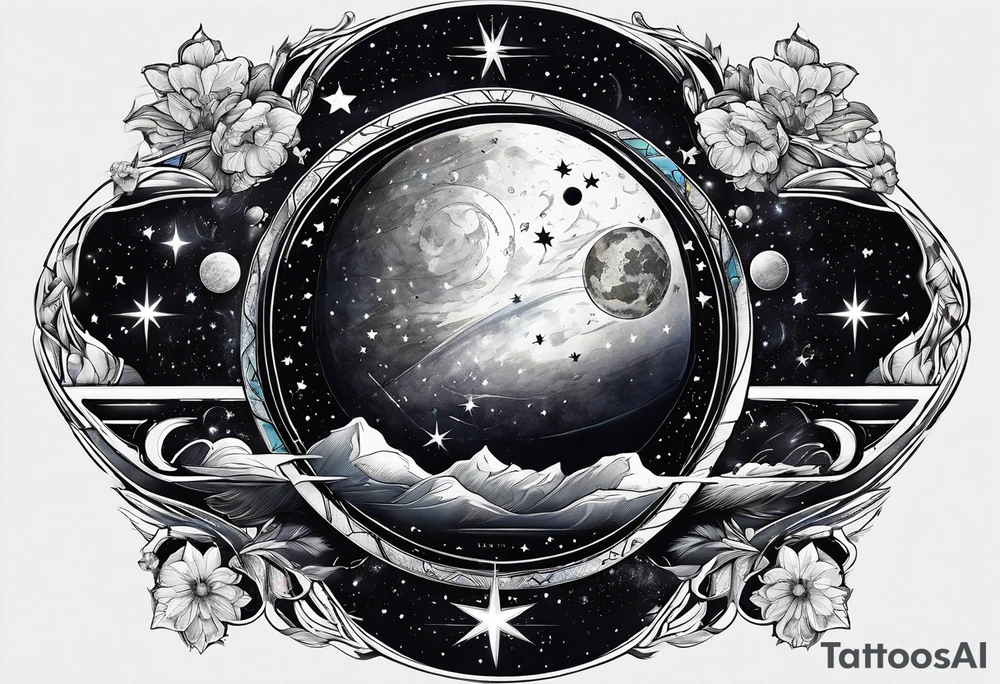 Bright star or Planet near the Ursa major tattoo idea