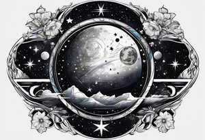 Bright star or Planet near the Ursa major tattoo idea