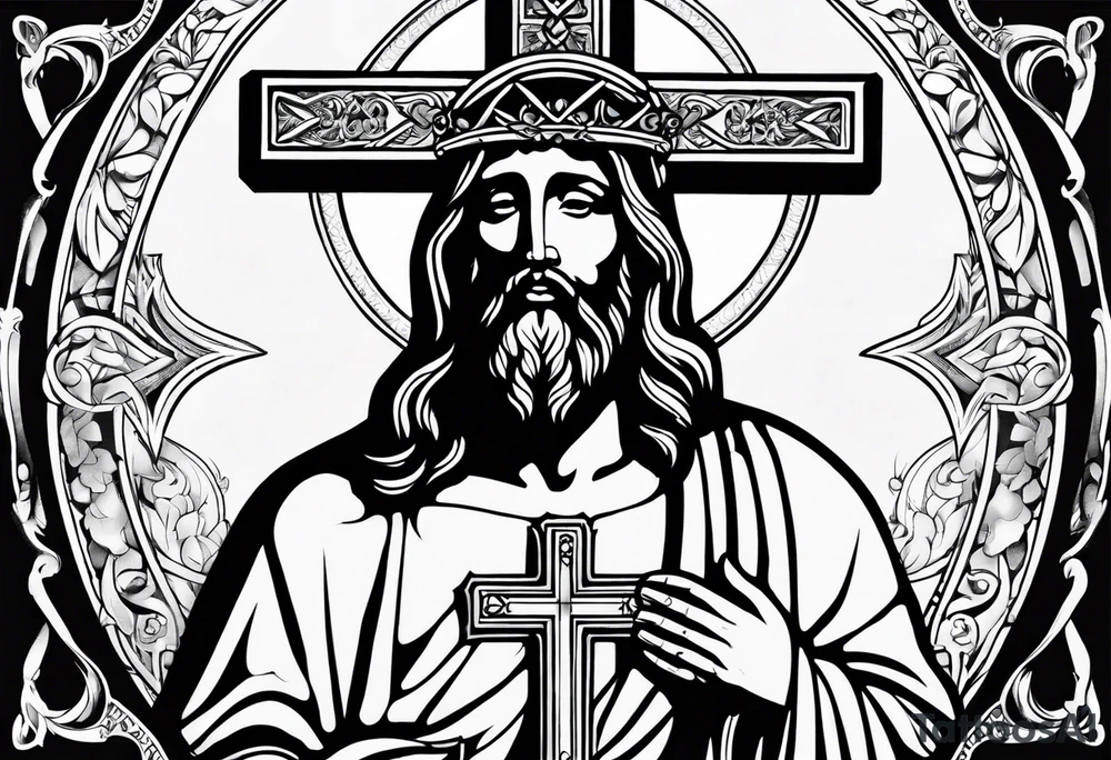 Jesus cross tattoo idea