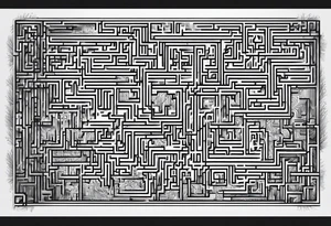 Maze full sleeve tattoo idea