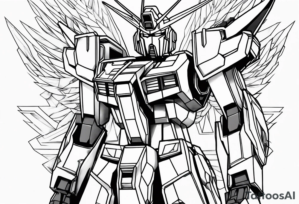 Gundam 3d tattoo idea