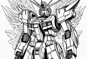 Gundam 3d tattoo idea