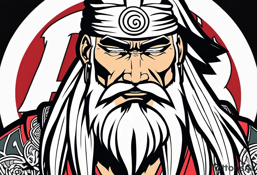 Sage mode jiraiya from the anime naruto tattoo idea