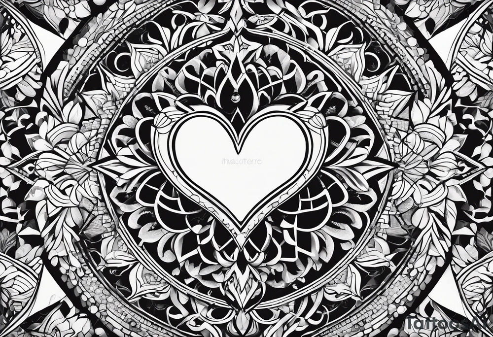 heart/dimond shape, two parts that are symmetrical, resembling lungs or breathing tattoo idea