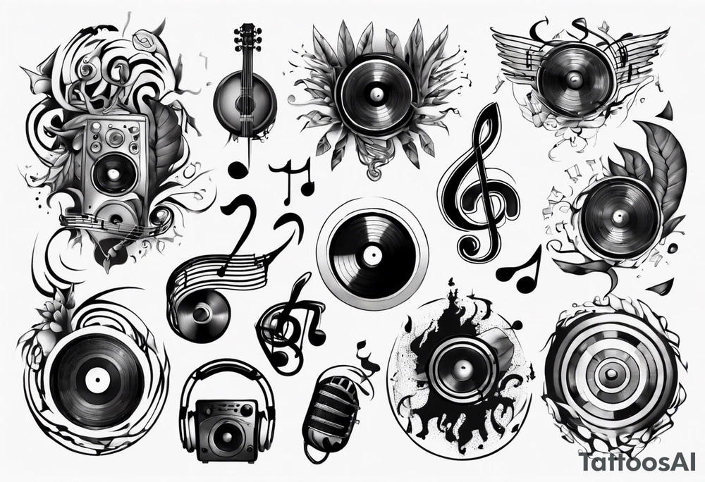 music sound tattoo idea