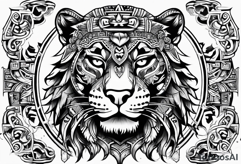 aztec jaguar warrior tattoo idea