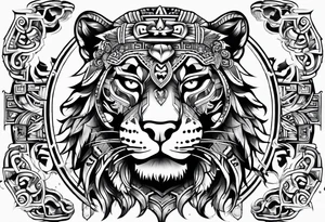 aztec jaguar warrior tattoo idea