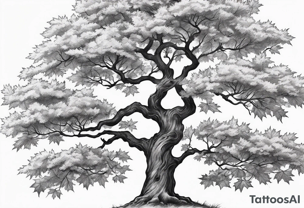 A maple tree tattoo idea