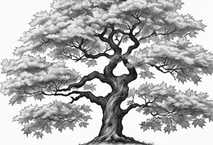 A maple tree tattoo idea