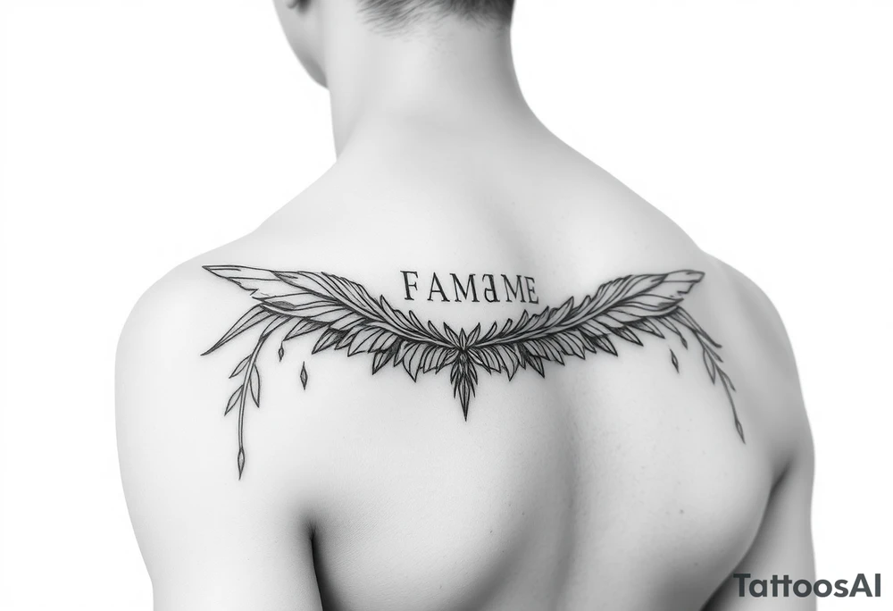 Femme spiritual fine line arm tattoo idea