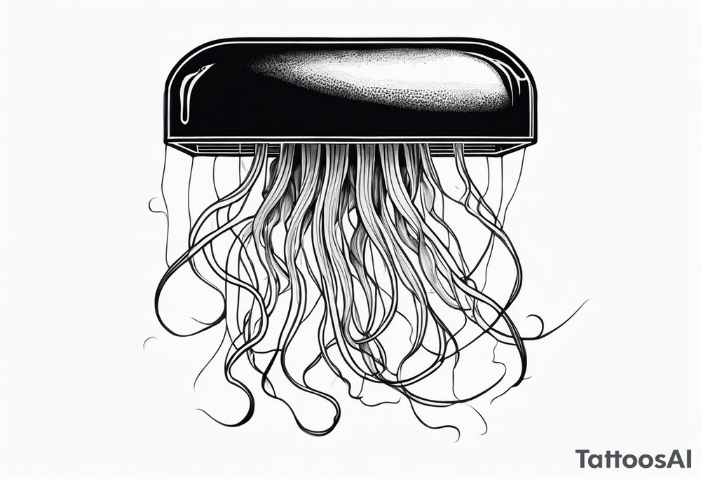 Small box jellyfish tattoo idea