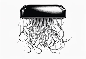 Small box jellyfish tattoo idea