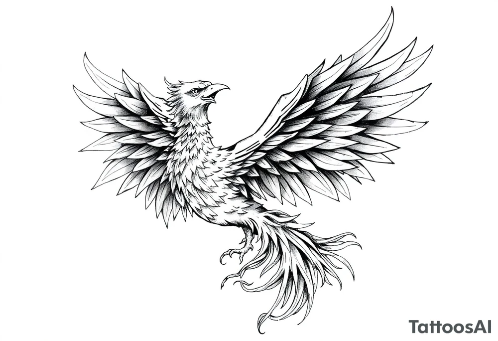 Phoenix rising tattoo idea