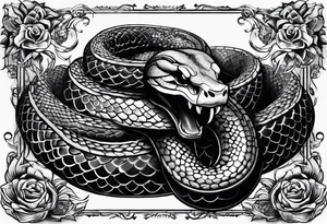 Anaconda with skull head tattoo idea