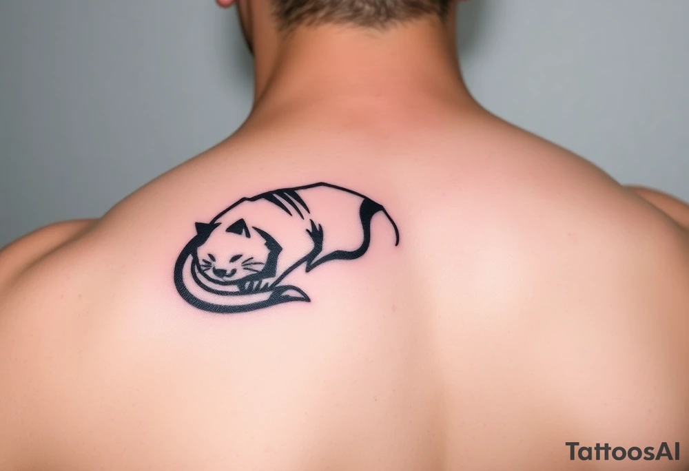 black cat tattoo idea