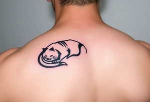 black cat tattoo idea