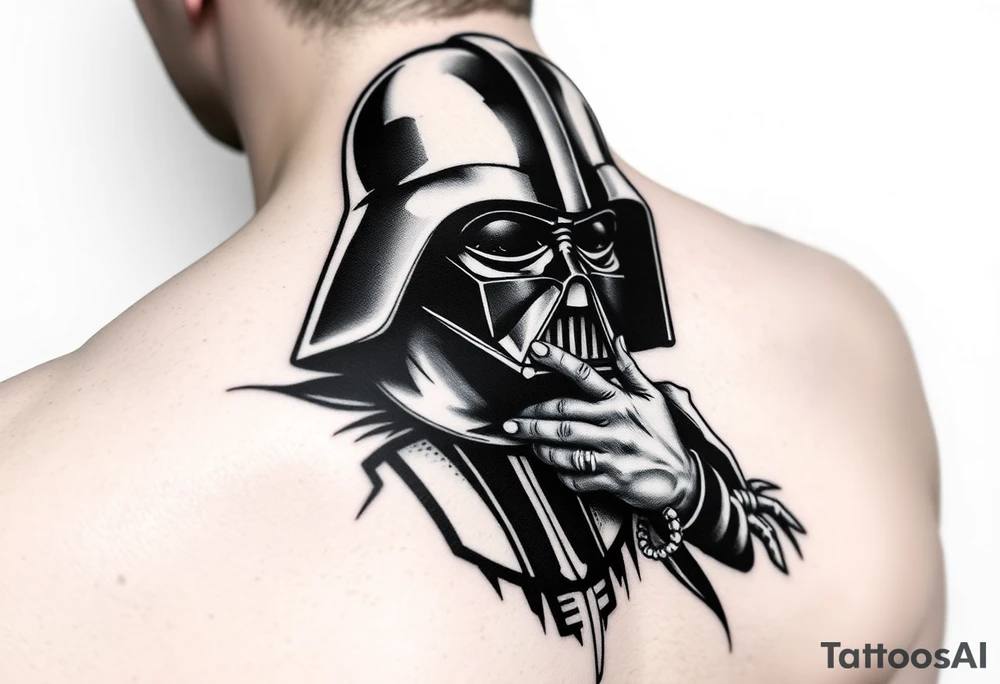 Darth vader Force Choking Director Krennic, “Be Careful Not to Choke On Your Admirations.” tattoo idea