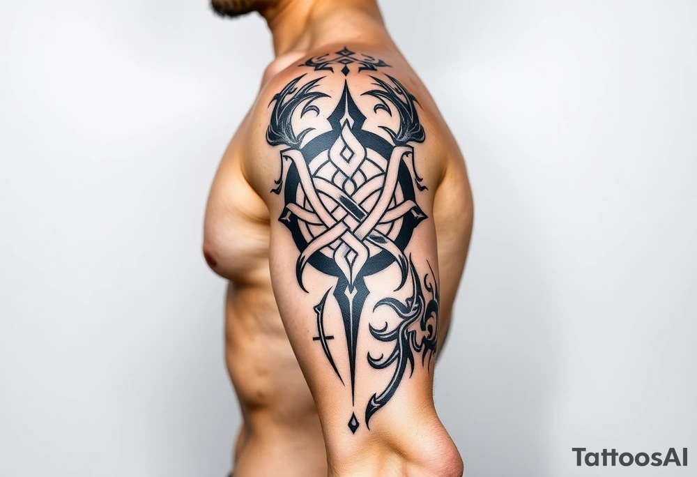 tibetan endless knot tattoo idea