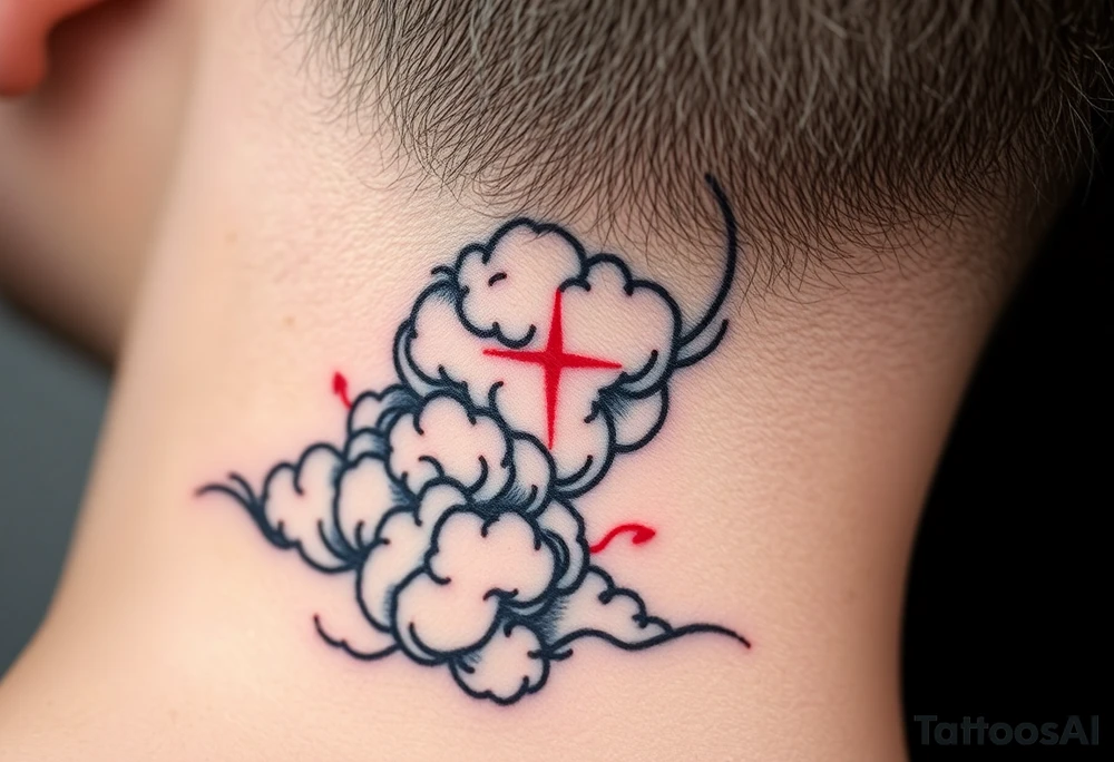 deepfull description of details with clouds and red tattoo idea deepfull description of details with clouds and red tattoo idea