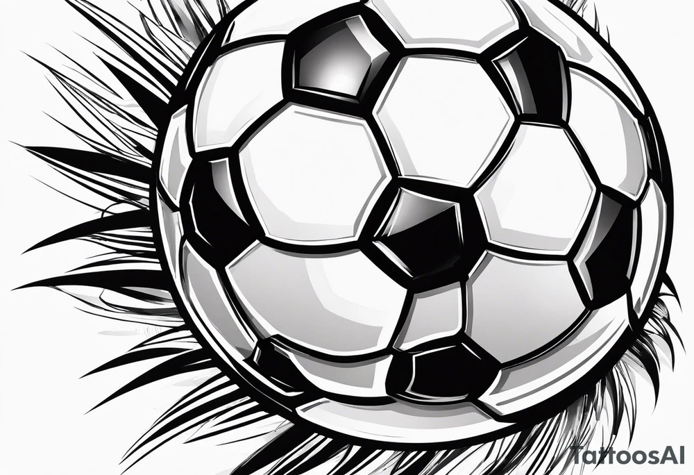 Small soccer ball tattoo idea
