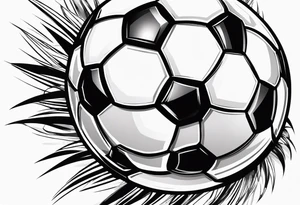 Small soccer ball tattoo idea