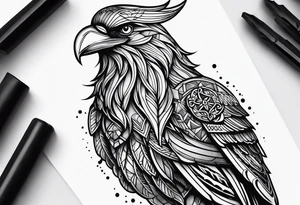 forearm tattoo. Viking odin and crow tattoo idea