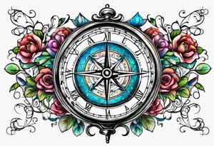 Compass dreams Alice wonderland tattoo idea