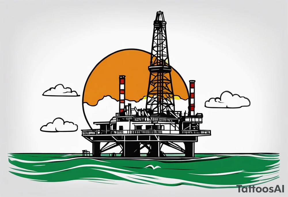 Texas,  oil rig,  Irish tattoo idea