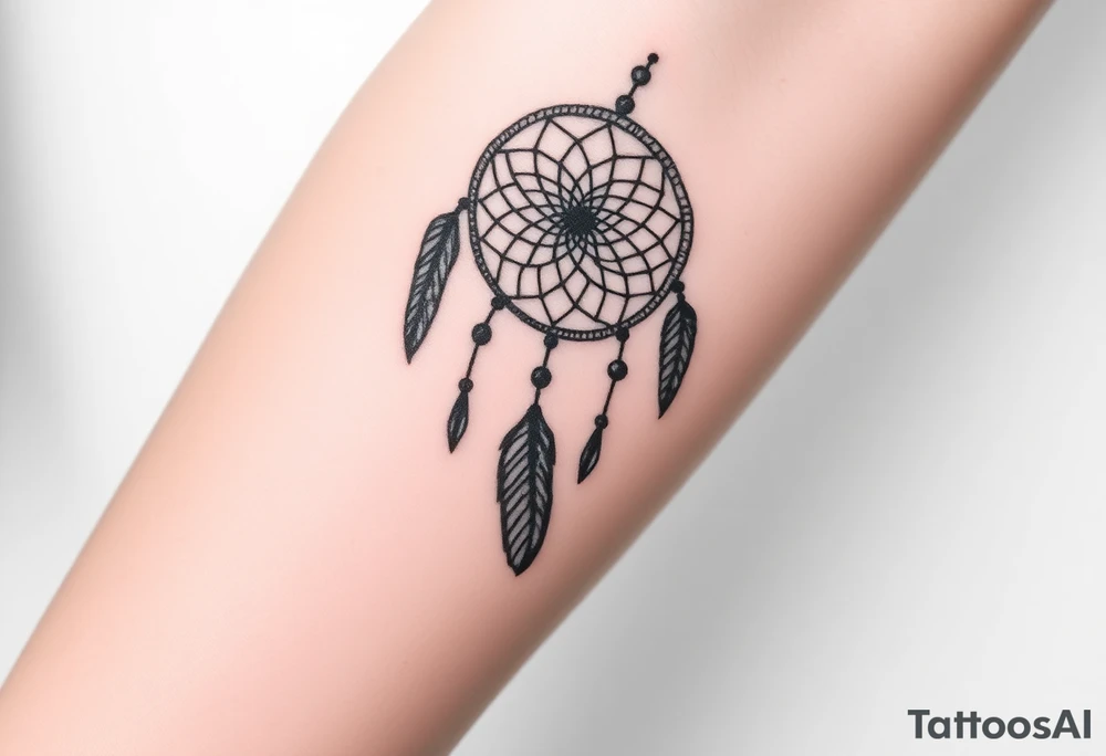 dreamcatcher with feathers for the memory of my grandma tattoo idea