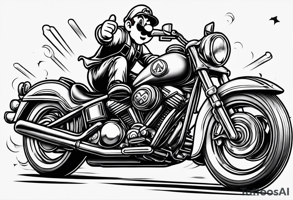 Mario riding bullet tattoo idea