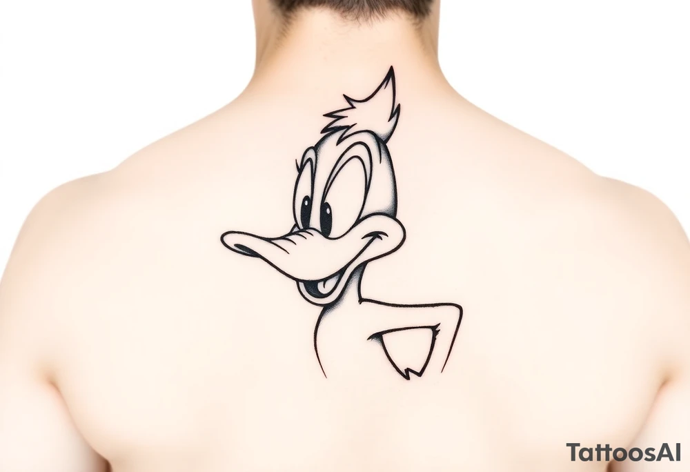 80s looking Daffy duck  high tattoo idea