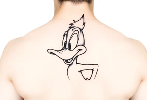 80s looking Daffy duck  high tattoo idea