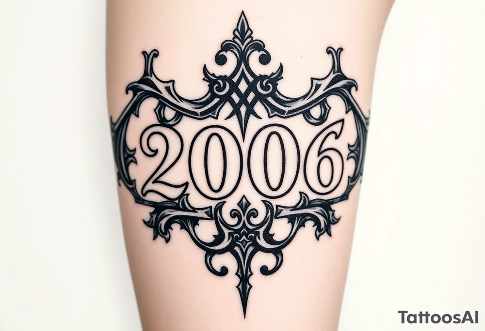30 12 2006 in Roman numeraos gothic style for men tattoo idea