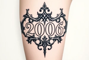 30 12 2006 in Roman numeraos gothic style for men tattoo idea