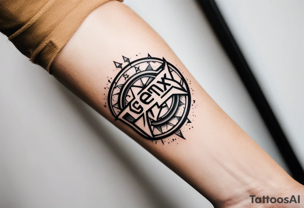 forearm tattoo that says  GenX OG tattoo idea