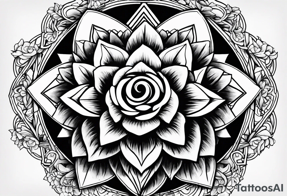 Peonies roses evil eye moon stars triangles tattoo idea Peonies roses evil eye moon stars triangles tattoo idea
