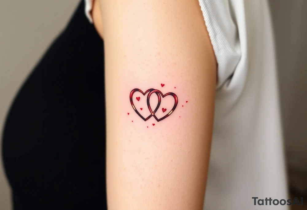 two wedding rings as two interlock hearts tattoo idea
